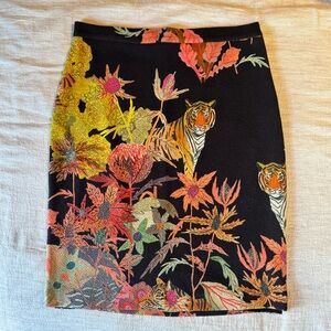 Anthropologie Michelle Morin Tiger Pencil Skirt